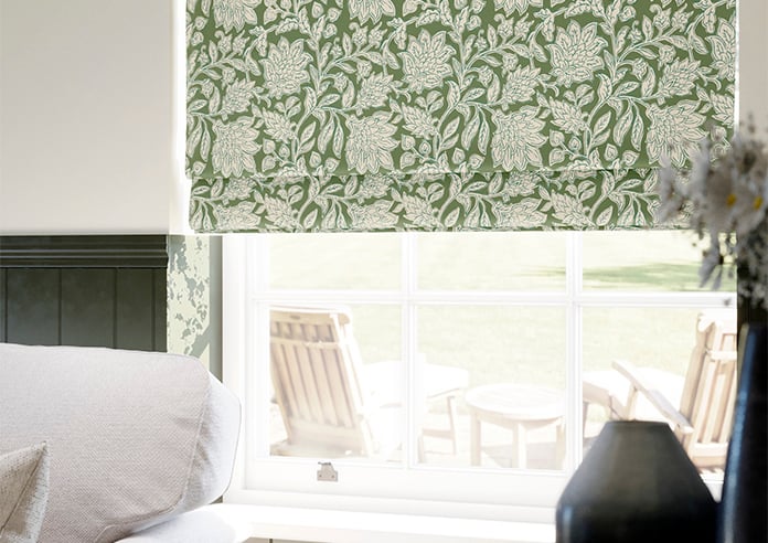 Land & Shore Rowallane, Green - Roman Blind - Image 5